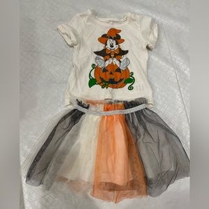 Target Disney Minnie pumpkin shirt and tulle skirt